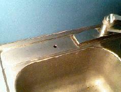 7/16 inch diameter hole in the sink
