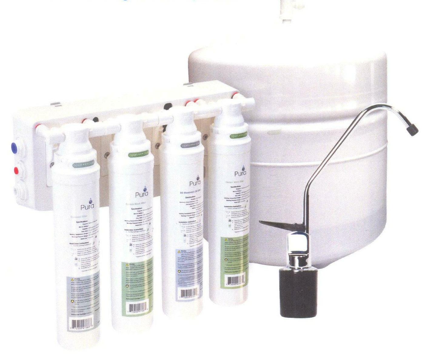 4 stage RO, auto fill/shutoff, deluxe pure water filter